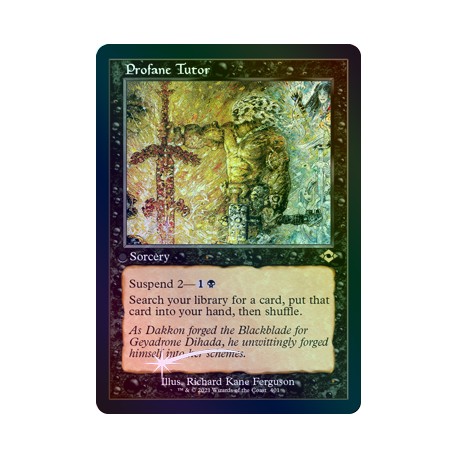 Profane Tutor (Retro) ETCHED FOIL MH2 NM