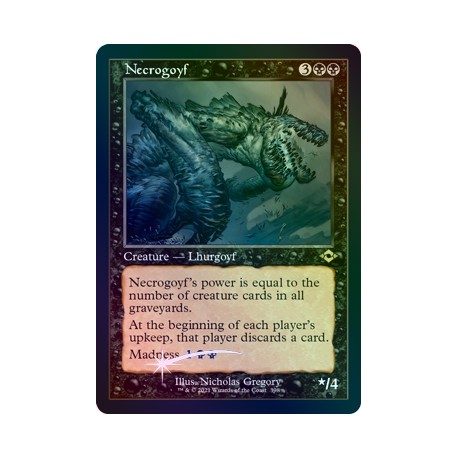 Necrogoyf (Retro) ETCHED FOIL MH2 NM