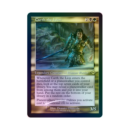 Carth the Lion (Retro) ETCHED FOIL MH2 NM
