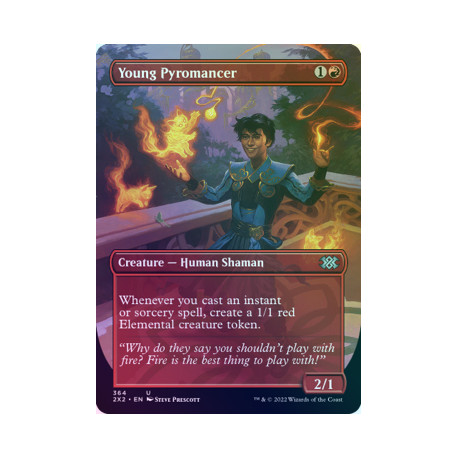 Young Pyromancer (Borderless) FOIL 2X2 NM
