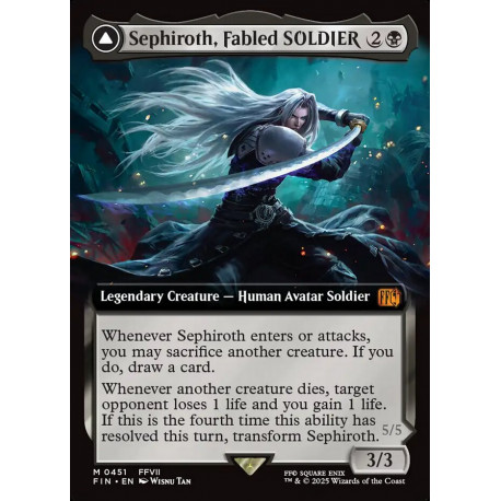 Sephiroth, Fabled SOLDIER // Sephiroth, One-Winged Angel (Extended) FIN NM