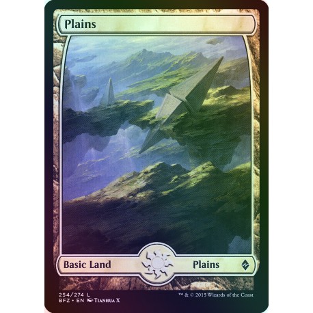 Plains 254 FOIL FULL ART BFZ NM