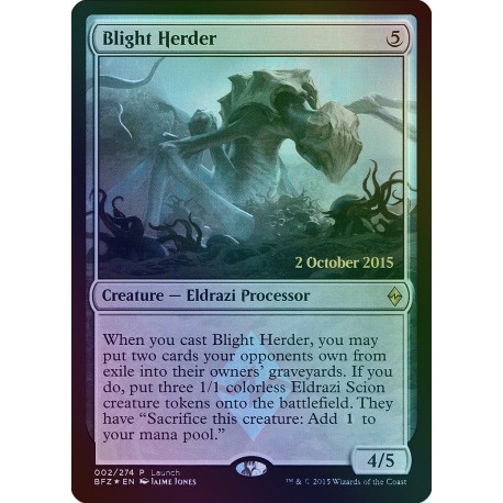 Blight Herder FOIL LAUNCH PROMO BFZ NM