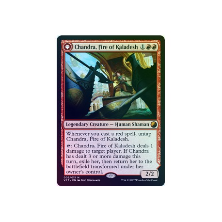 Chandra, Fire of Kaladesh FOIL V17 NM