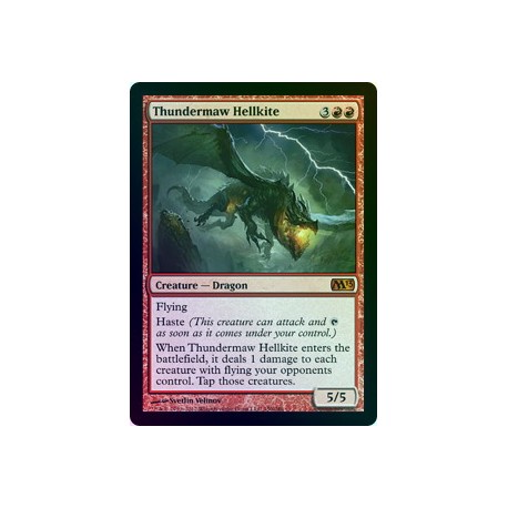 MTG Realm-Scorcher Hellkite FOIL – Wilds Of Eldraine WOE 0145 Mythic Near Mint