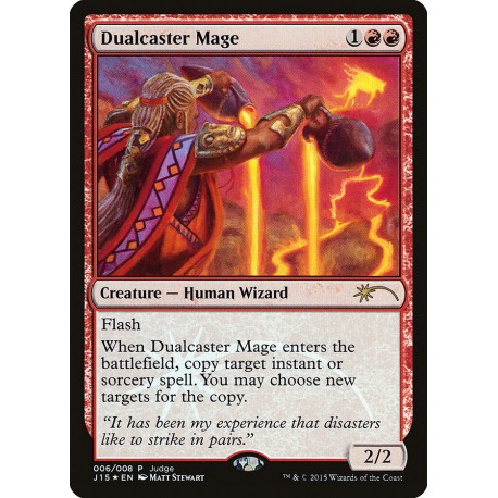 Dualcaster Mage FOIL JUDGE PROMO NM