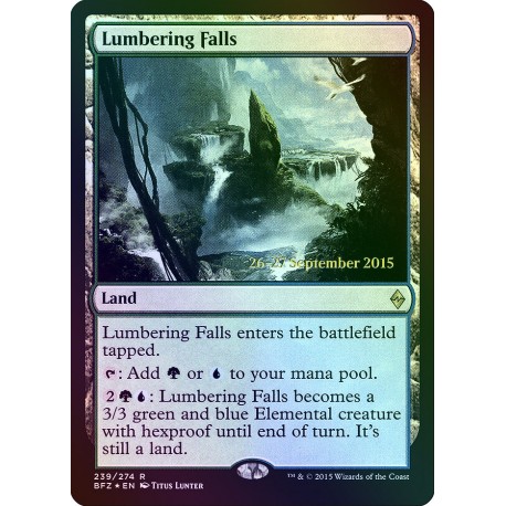 Lumbering Falls PRE-RELEASE FOIL BFZ NM