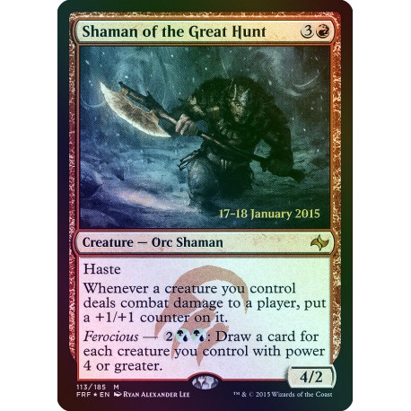 Shaman of the Great Hunt PRE-RELEASE FOIL FRF SP+