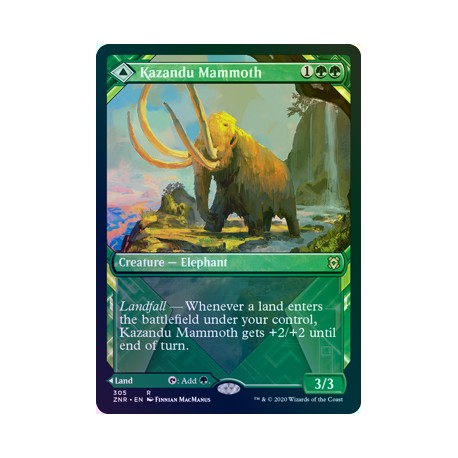 Kazandu Mammoth // Kazandu Valley (Showcase) FOIL ZNR NM