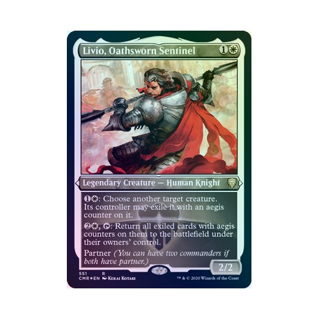 Livio, Oathsworn Sentinel ETCHED FOIL CMR NM