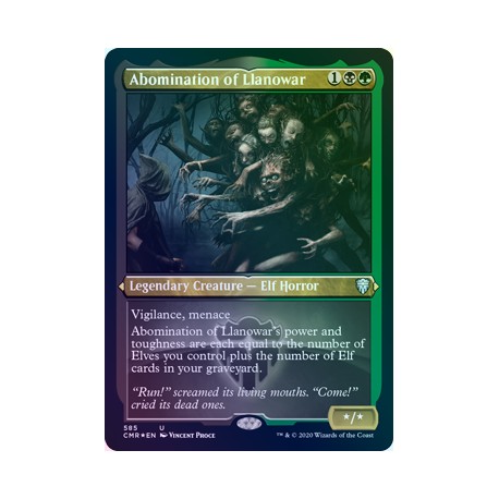 Abomination of Llanowar ETCHED FOIL CMR NM