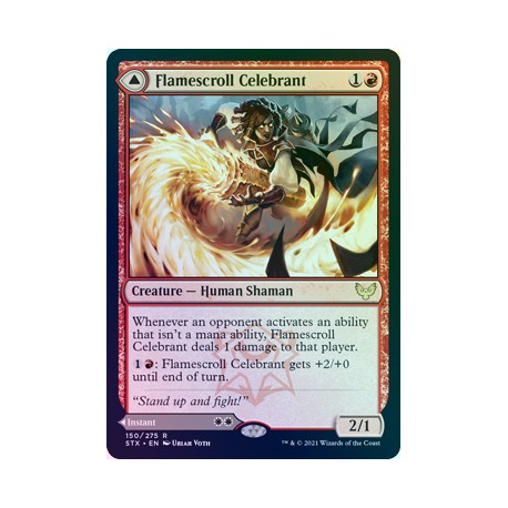 Flamescroll Celebrant // Revel in Silence FOIL STX NM