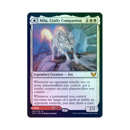 Mila, Crafty Companion // Lukka, Wayward Bonder FOIL STX NM